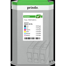 compatibile con Epson 24 XL  Prindo Green XL Multipack nero / ciano / magenta / giallo / ciano (chiaro) / magenta (chiaro)