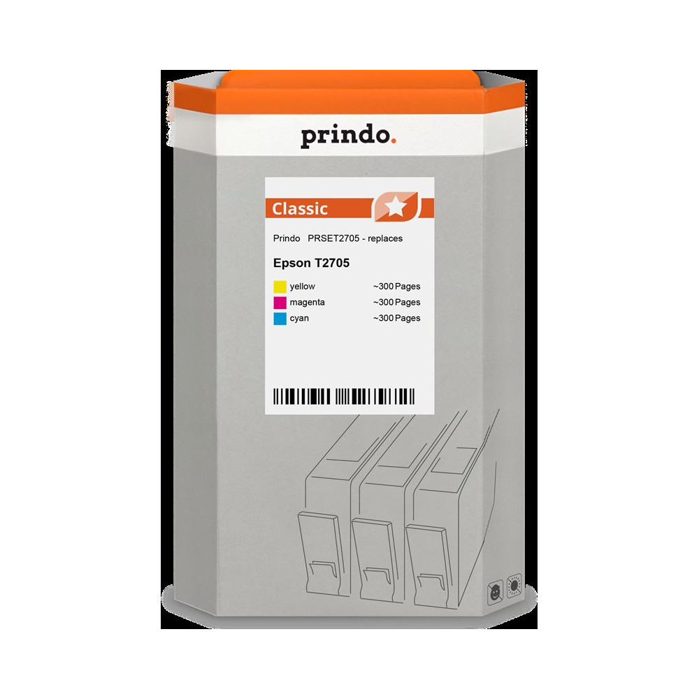 compatibile con Epson 27  Prindo Classic Multipack ciano / magenta / giallo