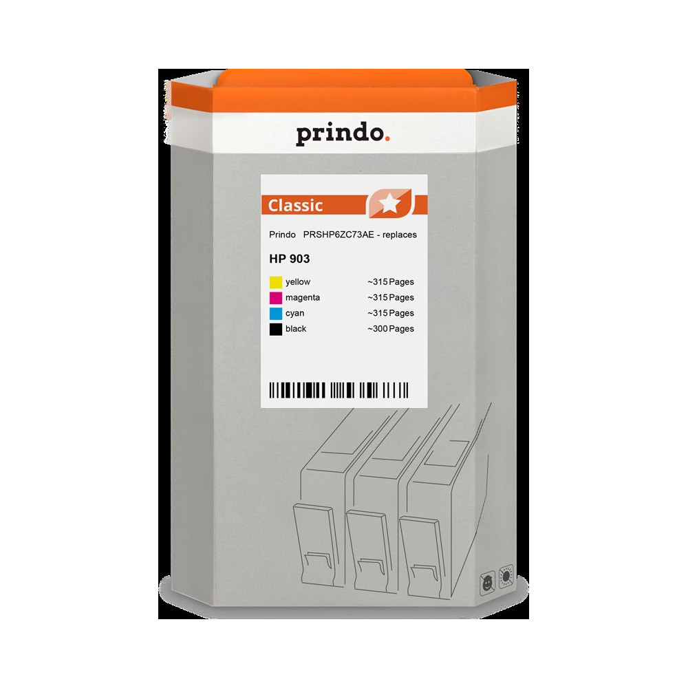 compatibile con HP 903  Prindo Classic Multipack nero / ciano / magenta / giallo