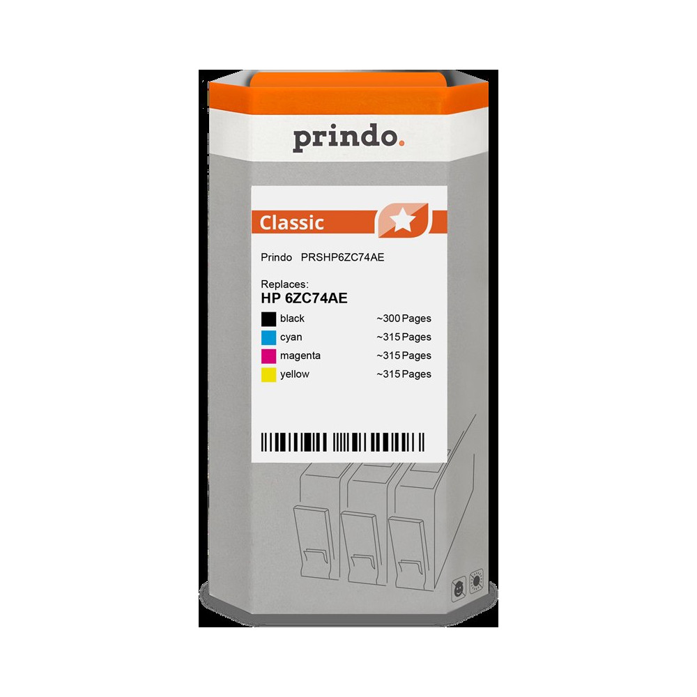 compatibile con HP 912  Prindo Classic Multipack nero / ciano / magenta / giallo