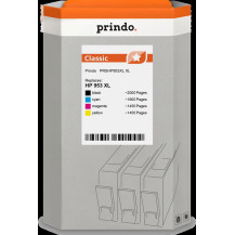 compatibile con HP 953 XL  Prindo Classic XL Multipack nero / ciano / magenta / giallo