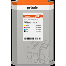 compatibile con HP 932XL+933XL  Prindo Classic XL Multipack nero / ciano / magenta / giallo