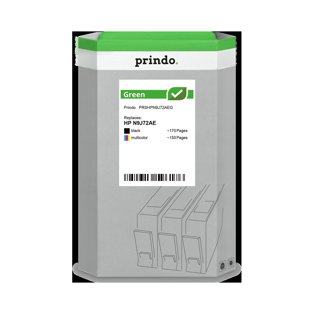 compatibile con HP 301  Prindo Green Multipack nero / differenti colori