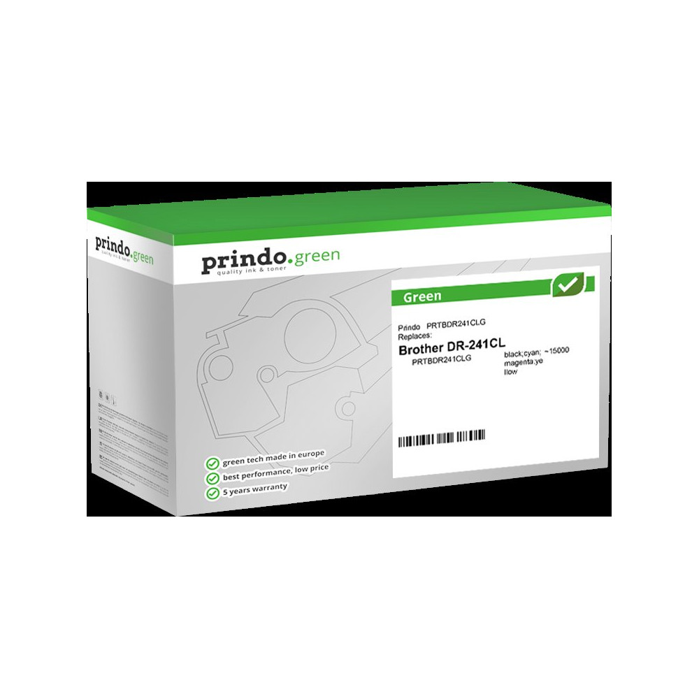 compatibile con Brother DR-241CL  Prindo Green Tamburo nero / ciano / magenta / giallo