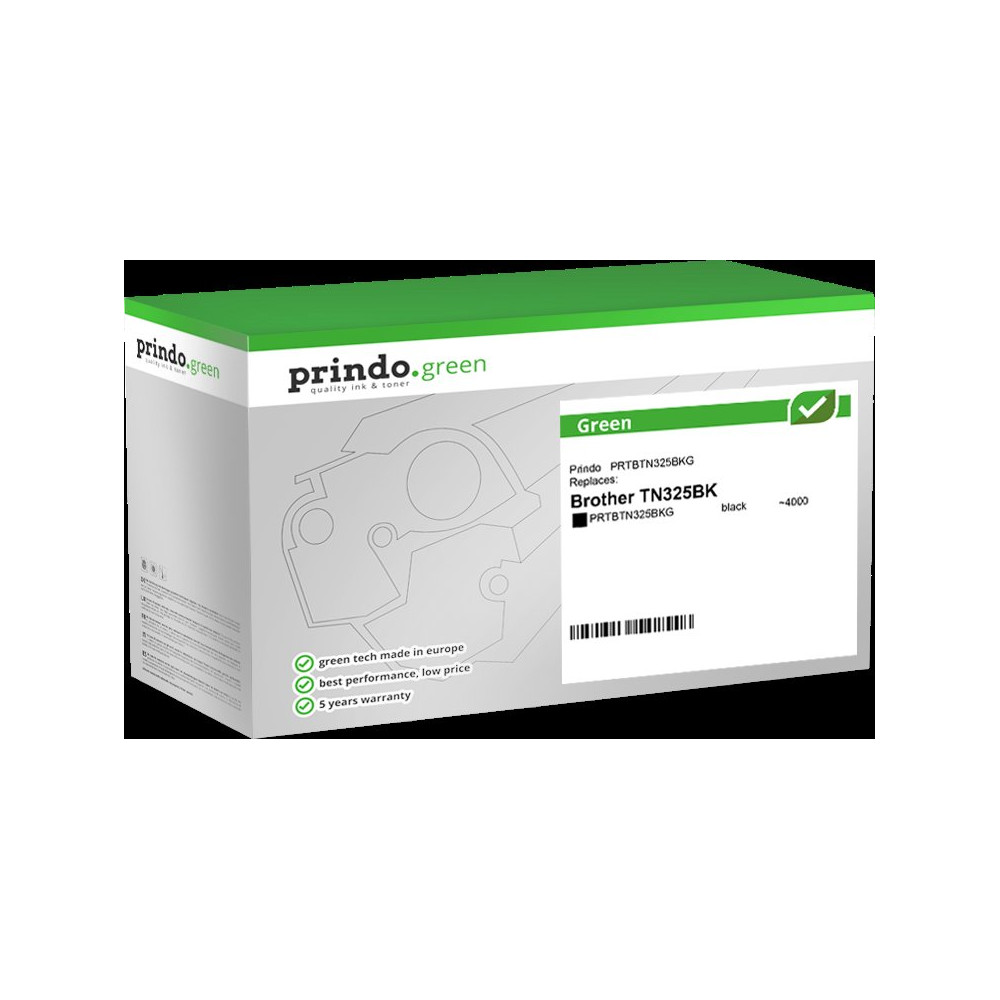 compatibile con Brother TN-325BK  Prindo Green nero toner