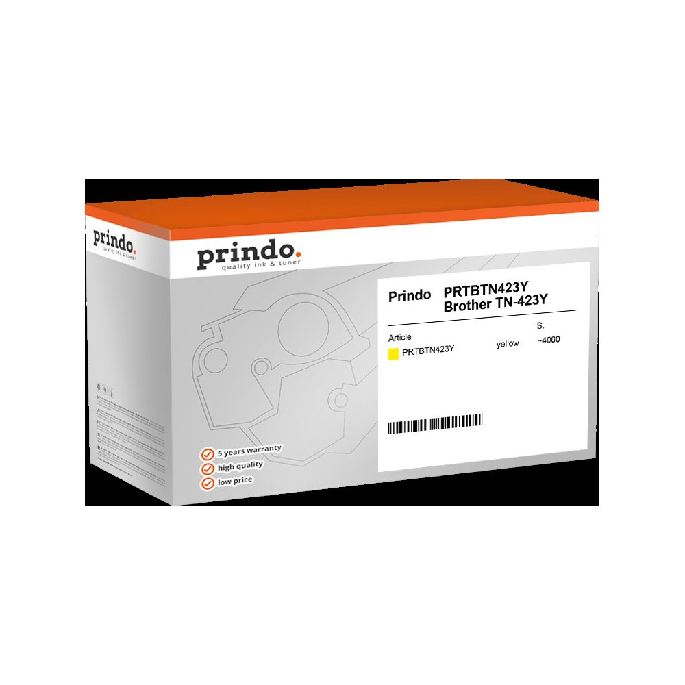 compatibile con Brother TN-423Y  Prindo Classic XL giallo toner