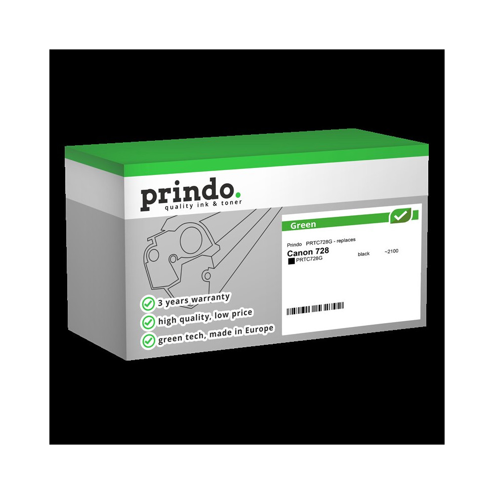 compatibile con Canon 728  Prindo Green nero toner
