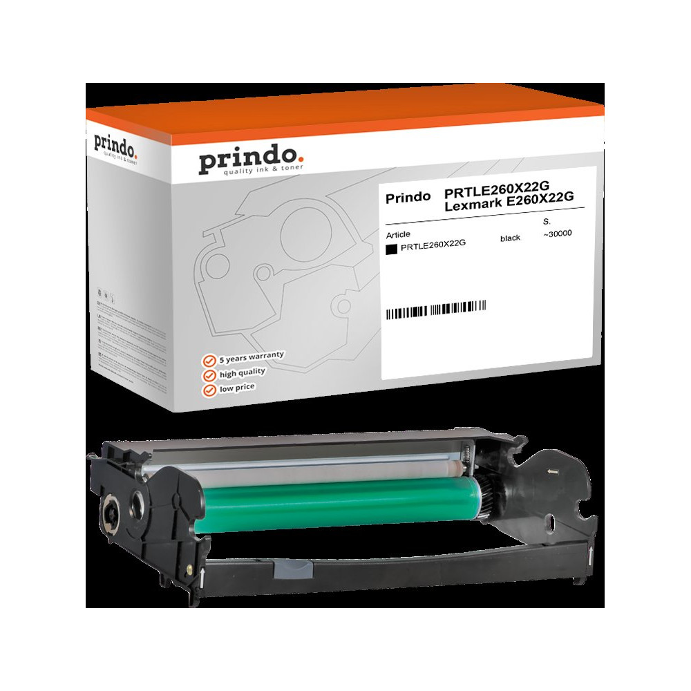 compatibile con Lexmark E260X22G  Prindo Classic Tamburo nero