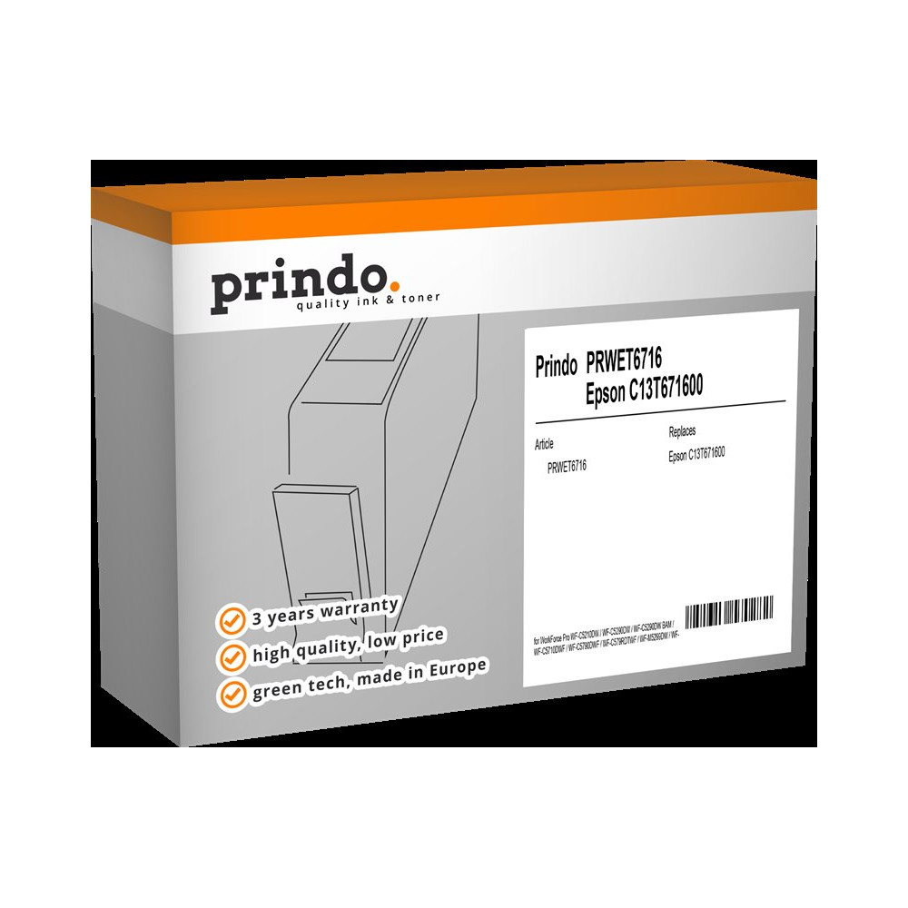 compatibile con Epson PXMB8-T6716 (C13T671600)  Prindo PRWET6716 unità di manutenzione