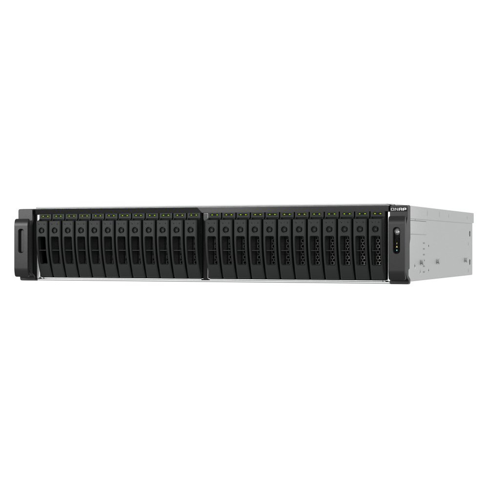 QNAP TS-H3077AFU-R7-64G server NAS e di archiviazione Armadio (2U) AMD Ryzen™ 5 64 GB DDR5 0 TB QuTS hero Nero, Metallico