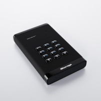 iStorage diskAshur3 HDD disco rigido esterno 4 TB 2.5" USB tipo-C 3.2 Gen 1 (3.1 Gen 1) Nero