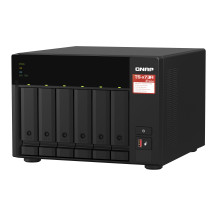 QNAP TS-673A NAS Tower Ryzen Embedded V1500B 8 GB DDR4 0 TB QNAP Turbo System Nero