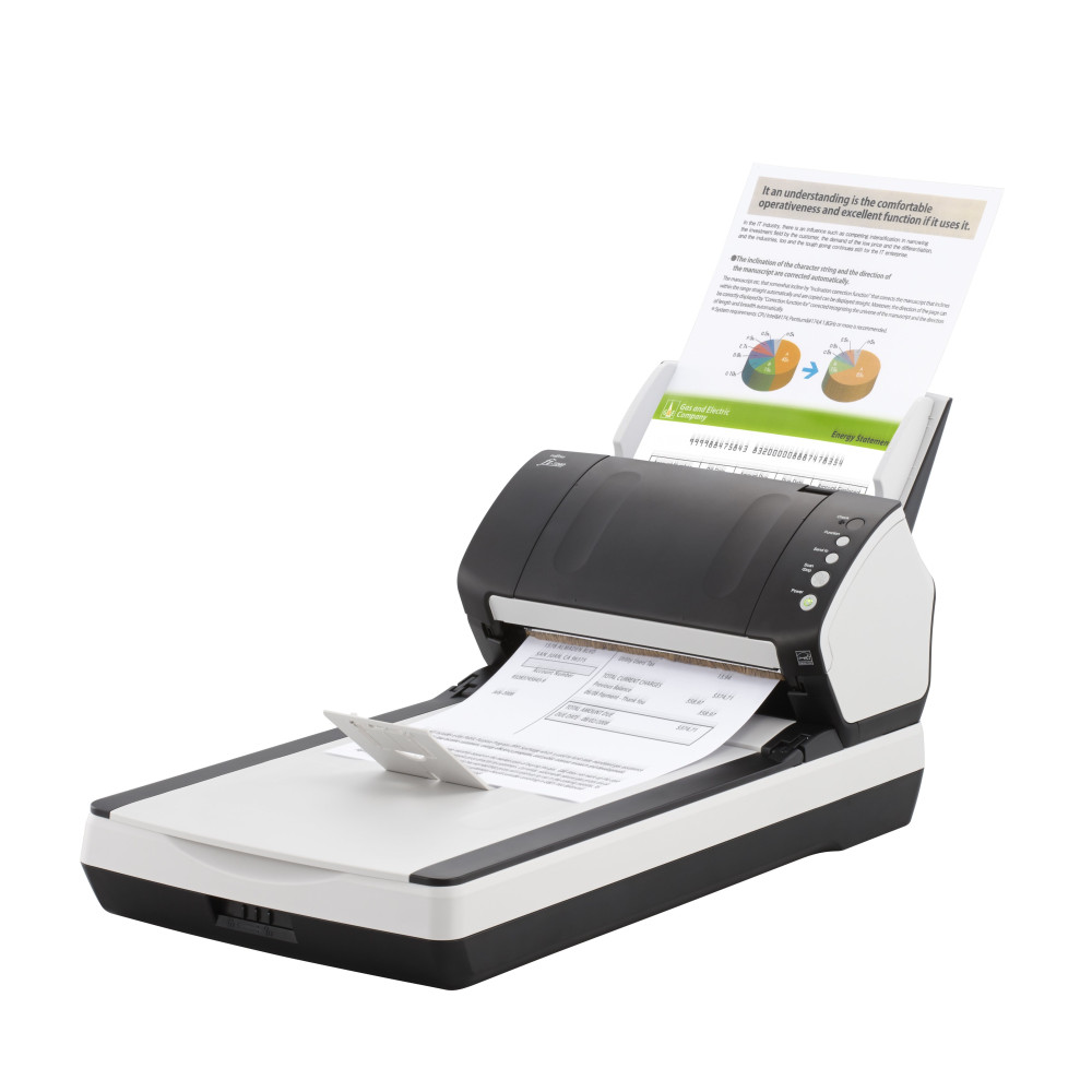 Ricoh fi-7240 Scanner a piano e ADF 600 x 600 DPI A4 Nero, Bianco