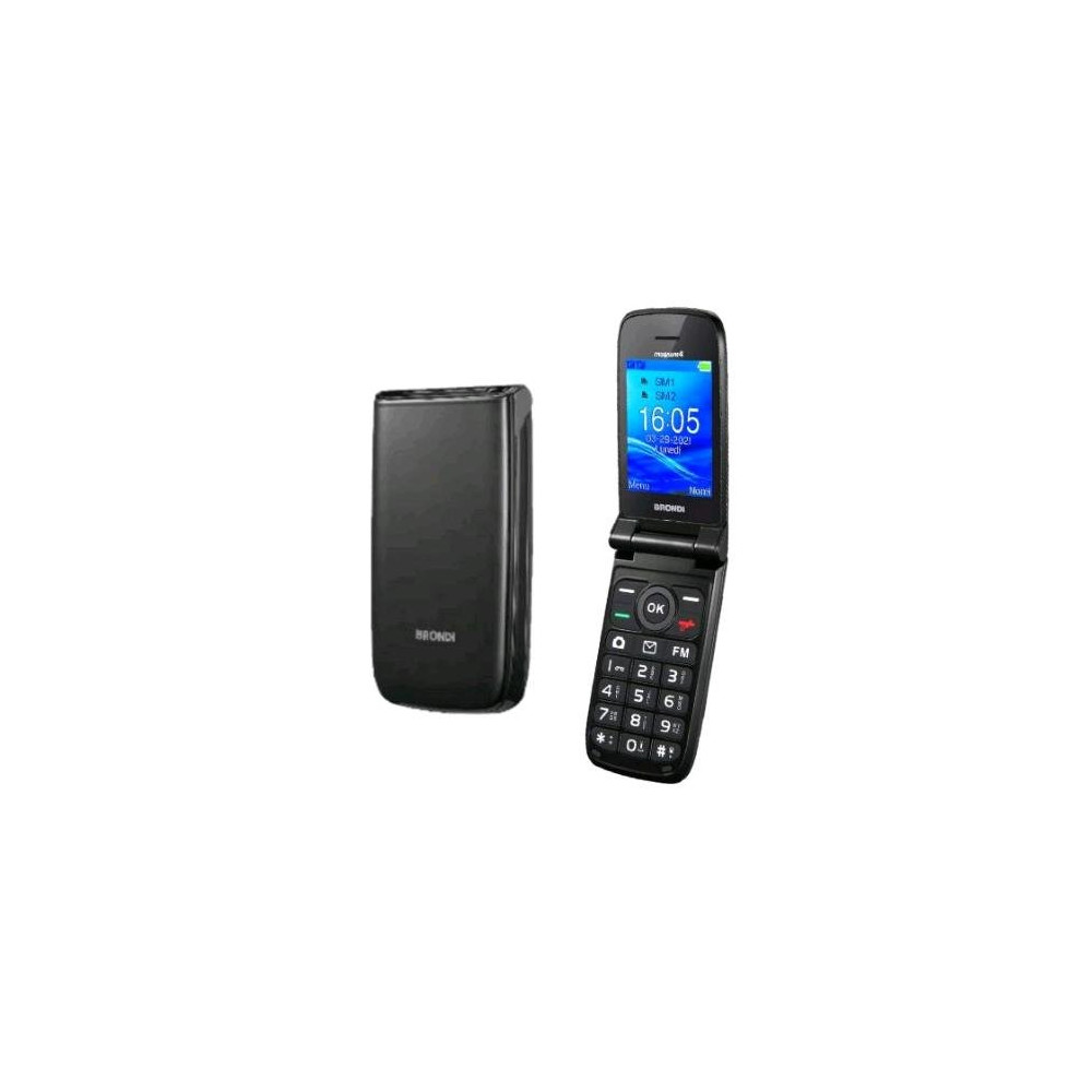 BRONDI MAGNUM 4 DUAL SIM 2.8" CLAMSHELL FOTOCAMERA BLUETOOTH RADIO FM ITALIA BLACK