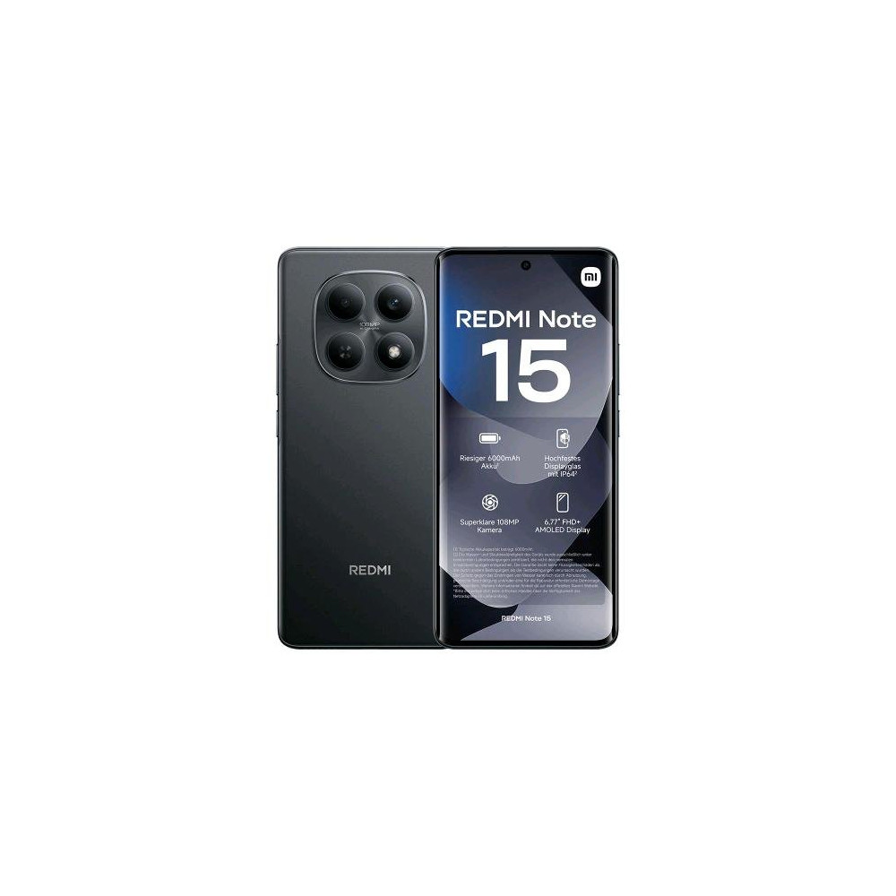 XIAOMI REDMi NOTE 15 DUAL SIM 6.77" OCTA CORE 256GB RAM 8GB 4G LTE NFC EUROPA BLACK