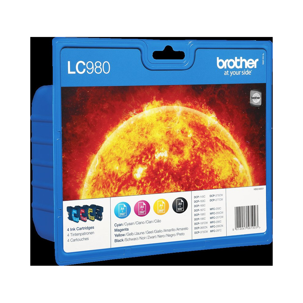Brother LC-980 Multipack nero / ciano / magenta / giallo (LC980VALBPDR)