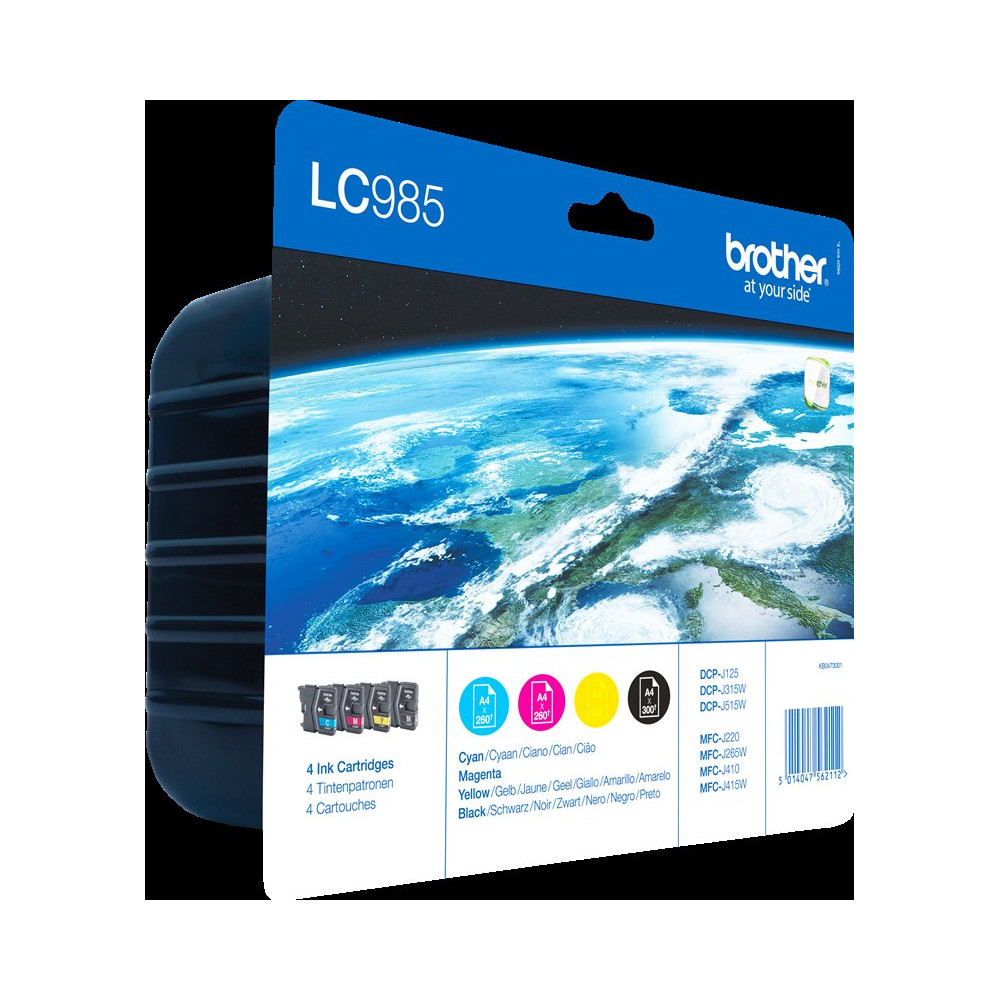 Brother LC-985 Multipack nero / ciano / magenta / giallo (LC985VALBPDR)