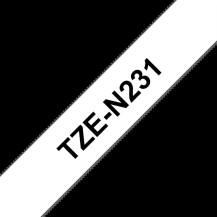 Brother TZe-N231 Nastro Nero su bianco