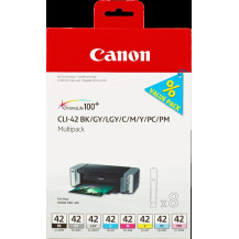 Canon CLI-42 Multipack nero / ciano / magenta / giallo / Grigio / ciano (chiaro) / magenta (chiaro) / grigio (chiaro) (6384B010)