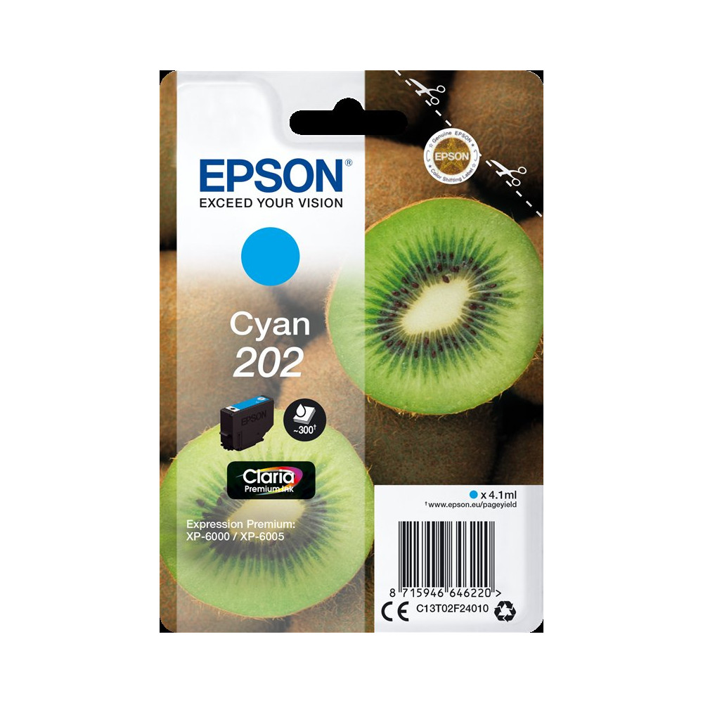 Epson 202 ciano Cartuccia d'inchiostro (C13T02F24010)