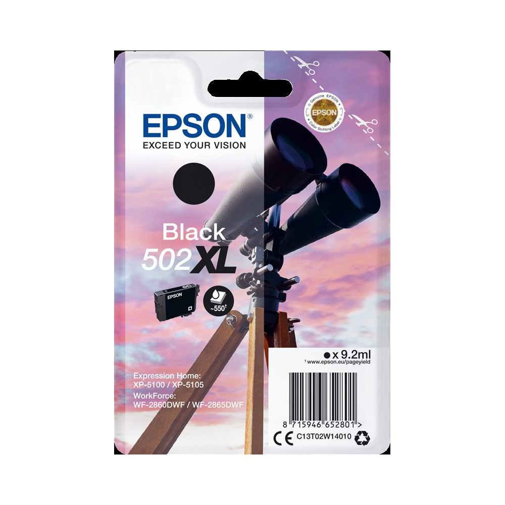 Epson 502XL nero Cartuccia d'inchiostro (C13T02W14010)