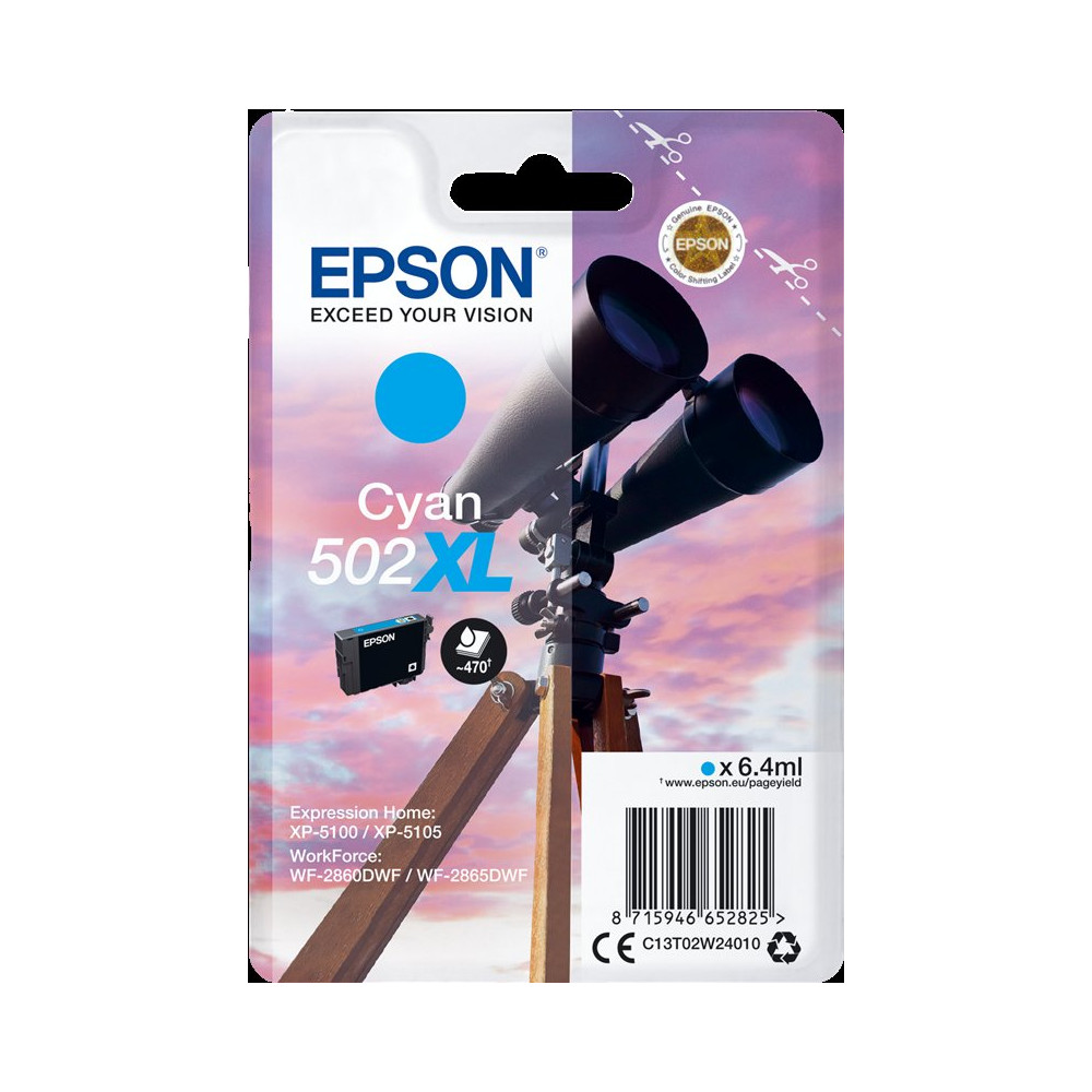 Epson 502XL ciano Cartuccia d'inchiostro (C13T02W24010)