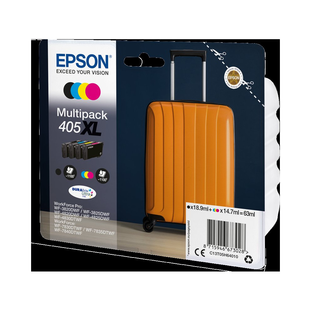 Epson 405XL Multipack nero / ciano / magenta / giallo (C13T05H64010)