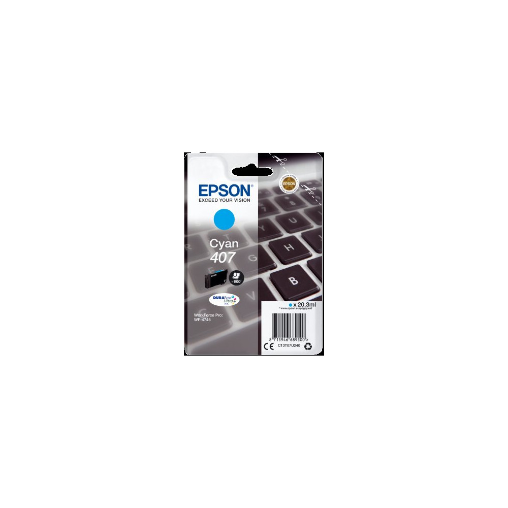 Epson 407 ciano Cartuccia d'inchiostro (C13T07U240)
