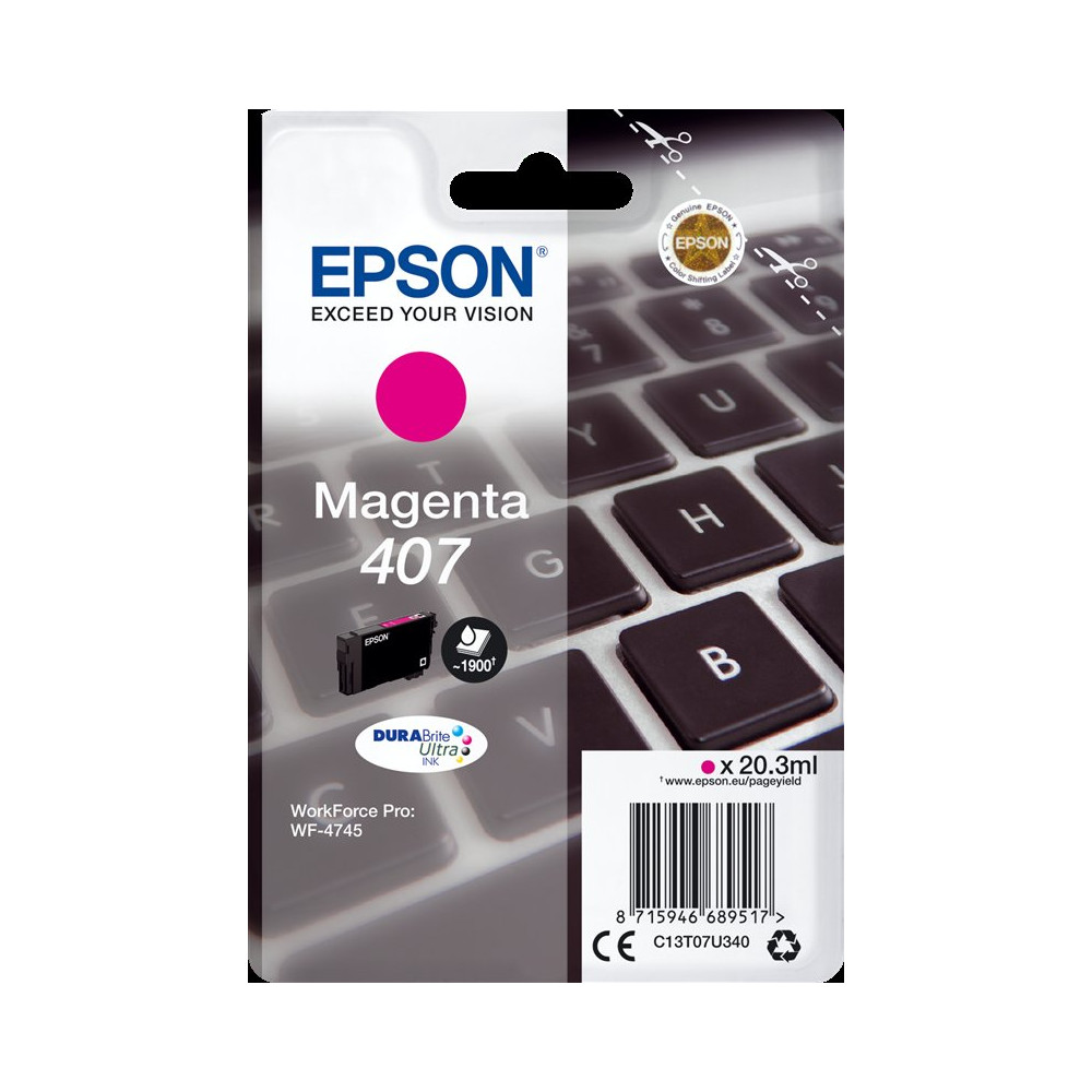 Epson 407 magenta Cartuccia d'inchiostro (C13T07U340)