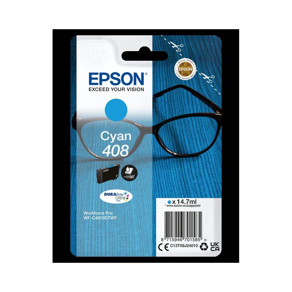 Epson 408 ciano Cartuccia d'inchiostro (C13T09J24010)