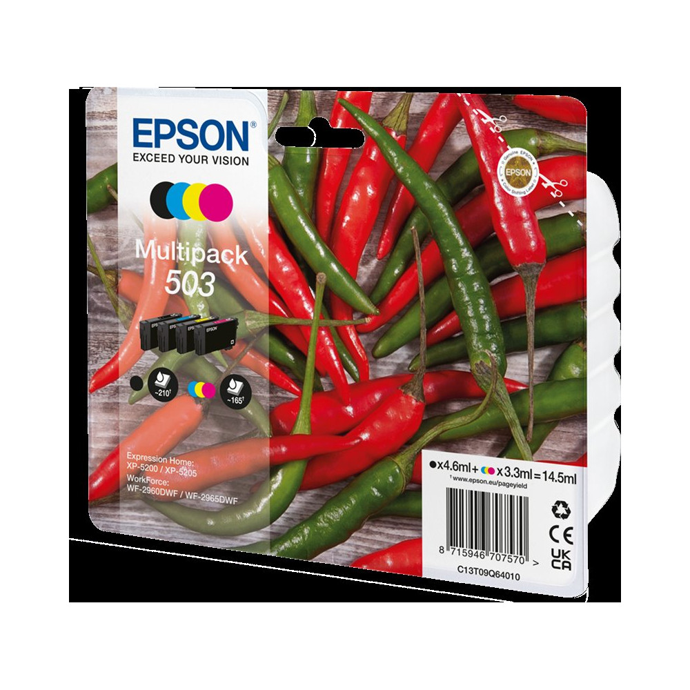 Epson 503 Multipack nero / ciano / magenta / giallo (C13T09Q64010)