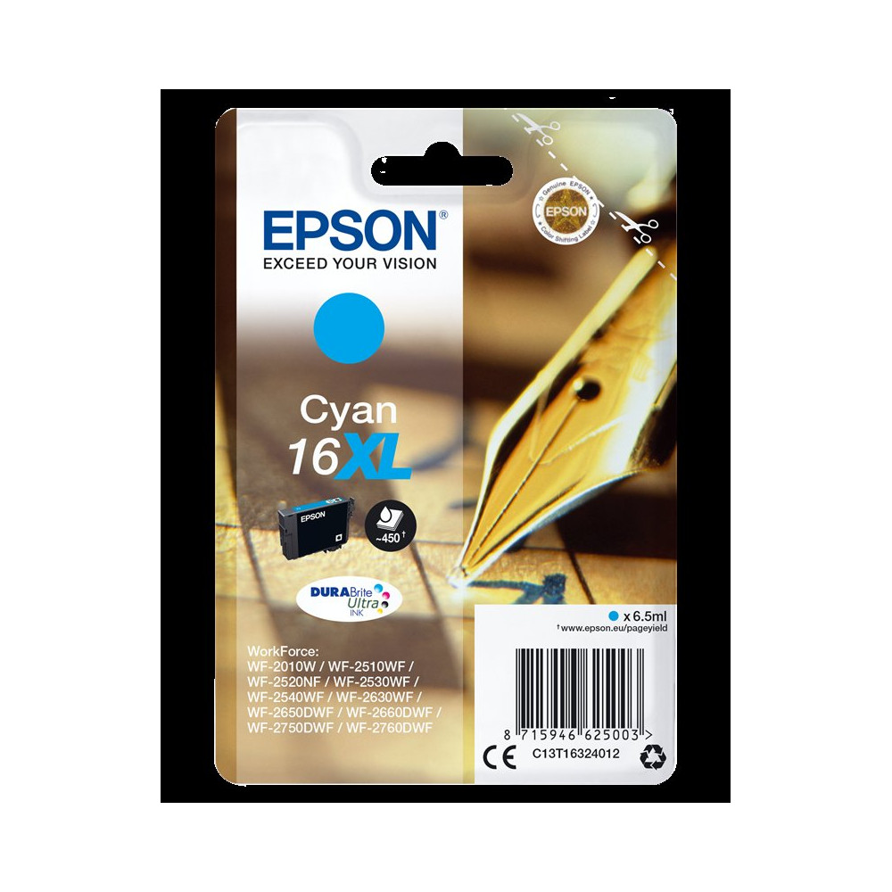 Epson 16 XL ciano Cartuccia d'inchiostro (C13T16324012)