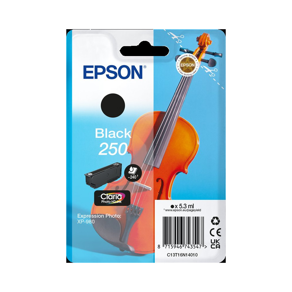 Epson 250 nero Cartuccia d'inchiostro (C13T16N14010)