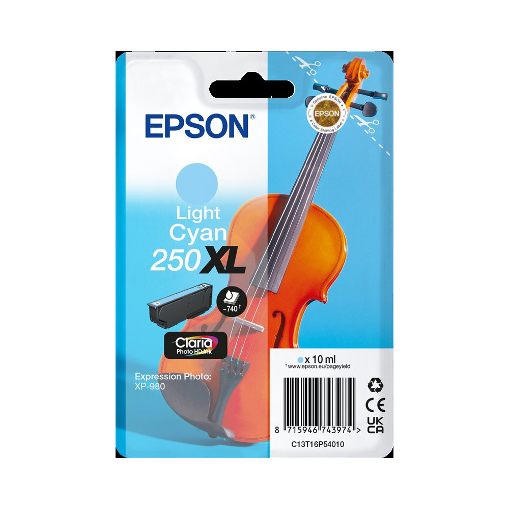 Epson 250 XL ciano (chiaro) Cartuccia d'inchiostro (C13T16P54010)