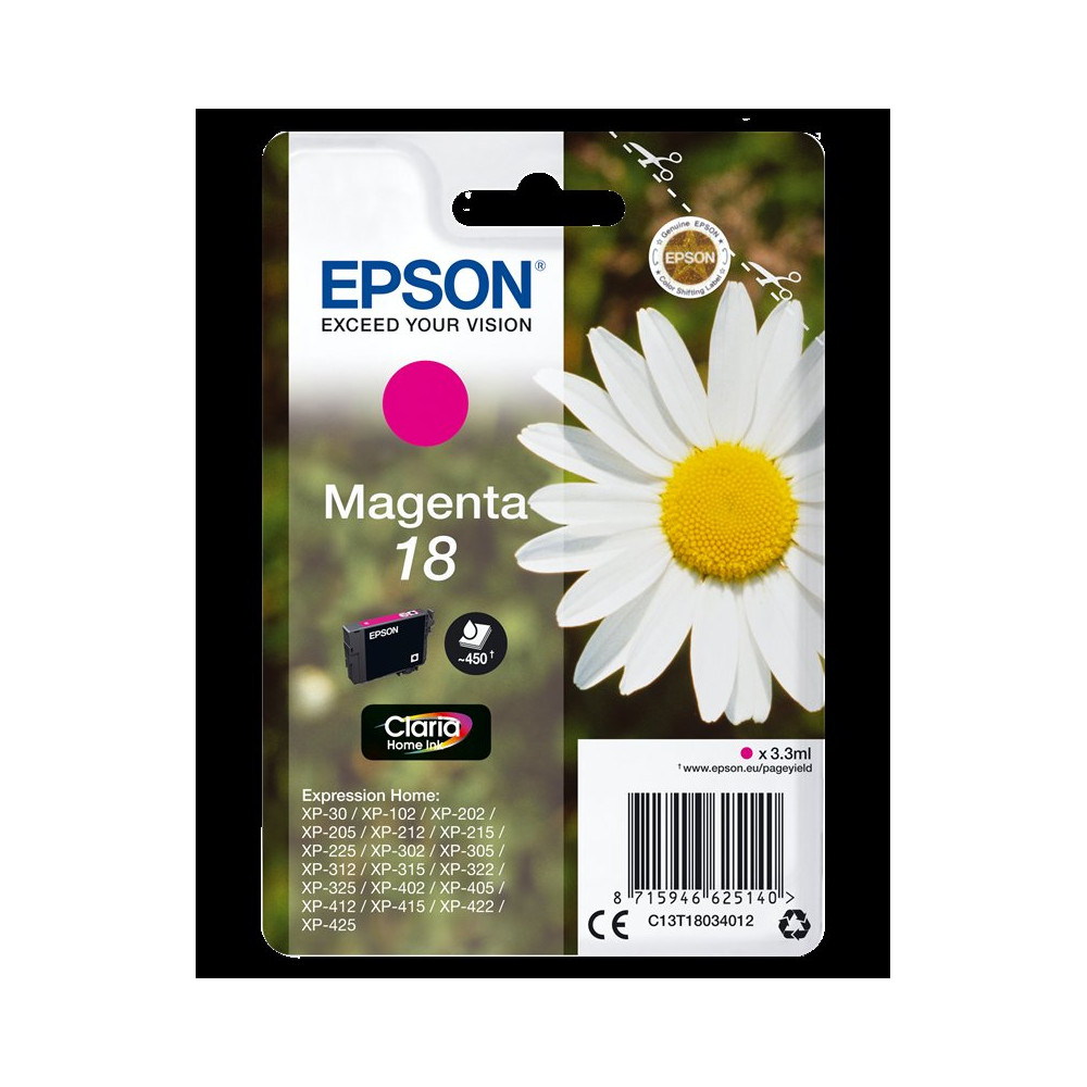 Epson 18 magenta Cartuccia d'inchiostro (C13T18034012)