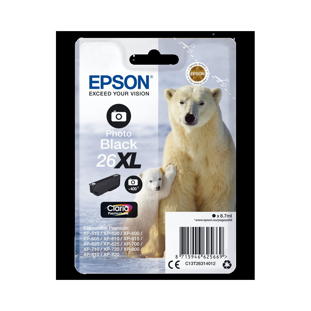 Epson 26 XL Nero (Foto) Cartuccia d'inchiostro (C13T26314010)