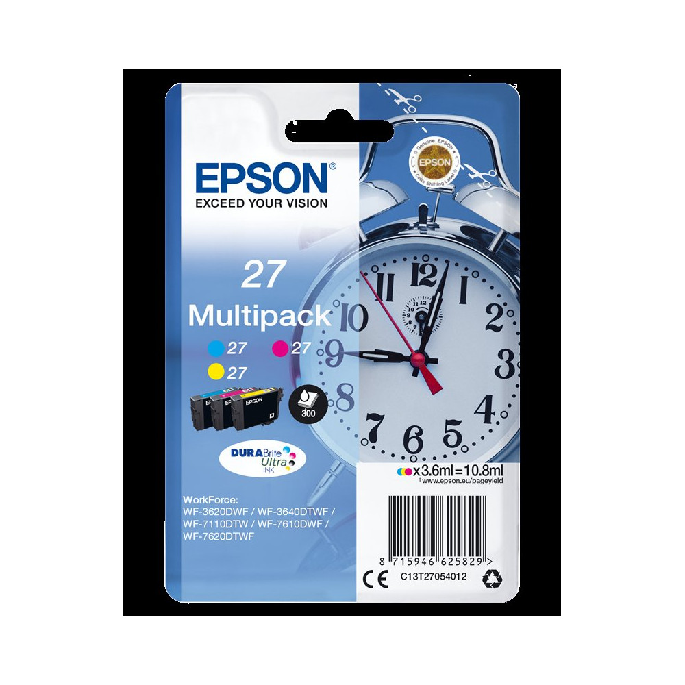 Epson 27 Multipack ciano / magenta / giallo (C13T27054012)