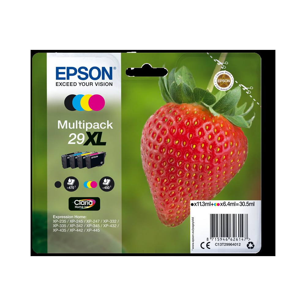 Epson 29 XL Multipack nero / ciano / magenta / giallo (C13T29964012)
