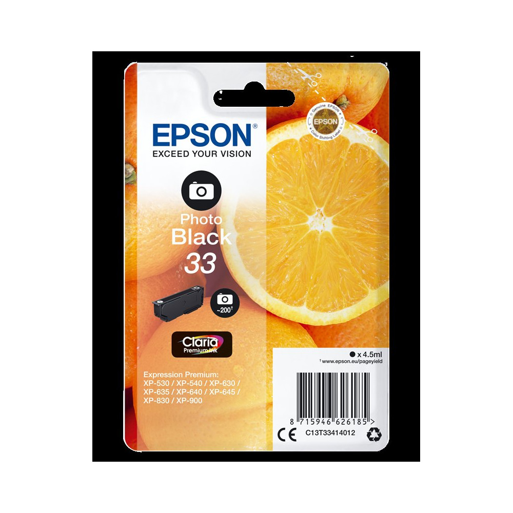 Epson 33 Nero (Foto) Cartuccia d'inchiostro (C13T33414012)