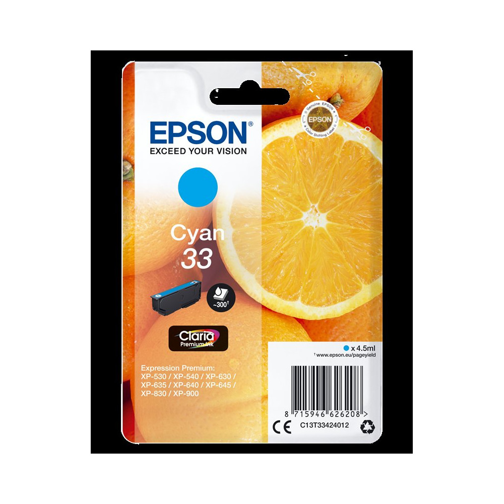 Epson 33 ciano Cartuccia d'inchiostro (C13T33424012)