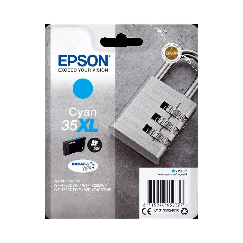 Epson 35XL ciano Cartuccia d'inchiostro (C13T35924010)