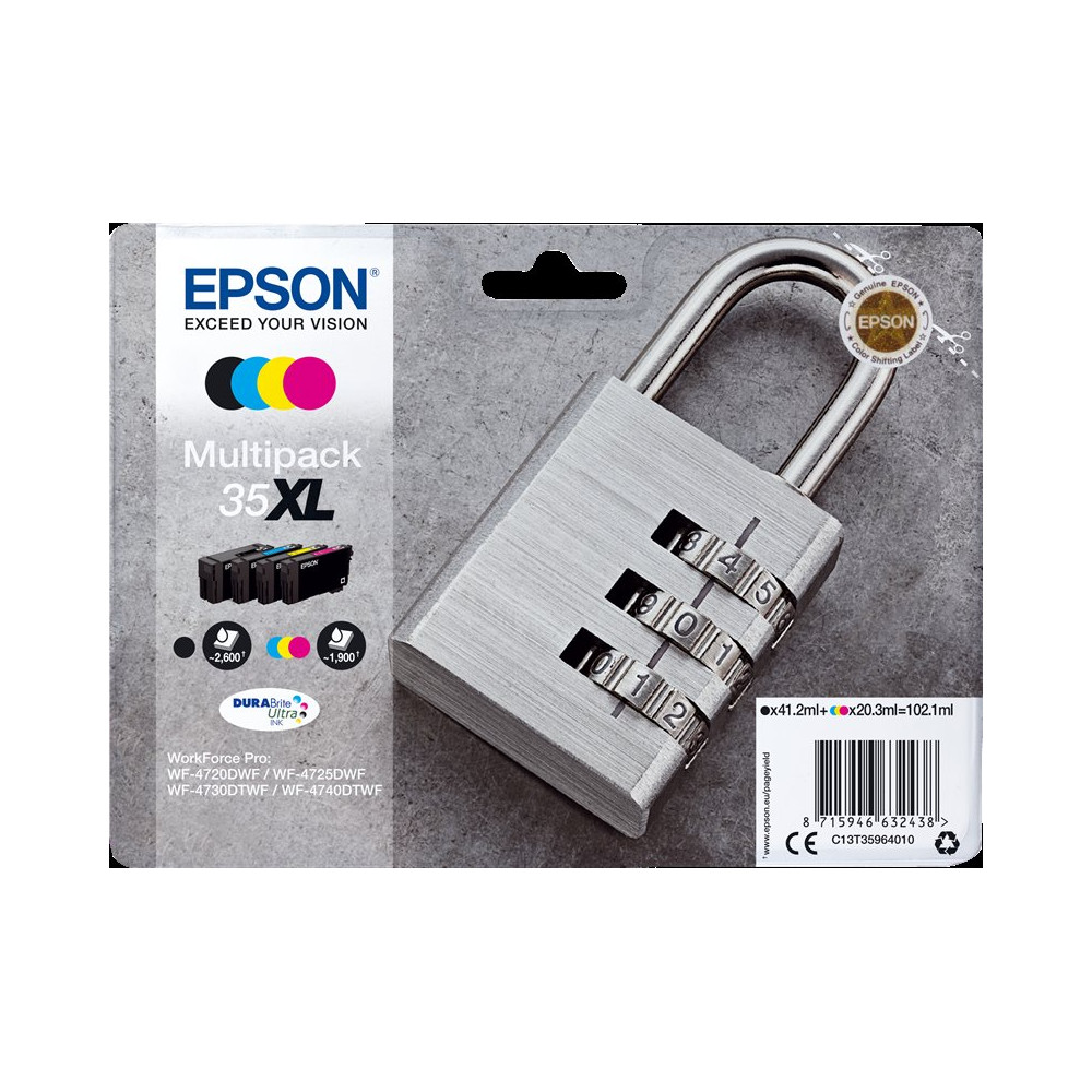 Epson 35XL Multipack nero / ciano / magenta / giallo (C13T35964010)