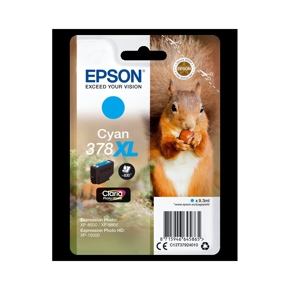 Epson 378XL ciano Cartuccia d'inchiostro (C13T37924010)