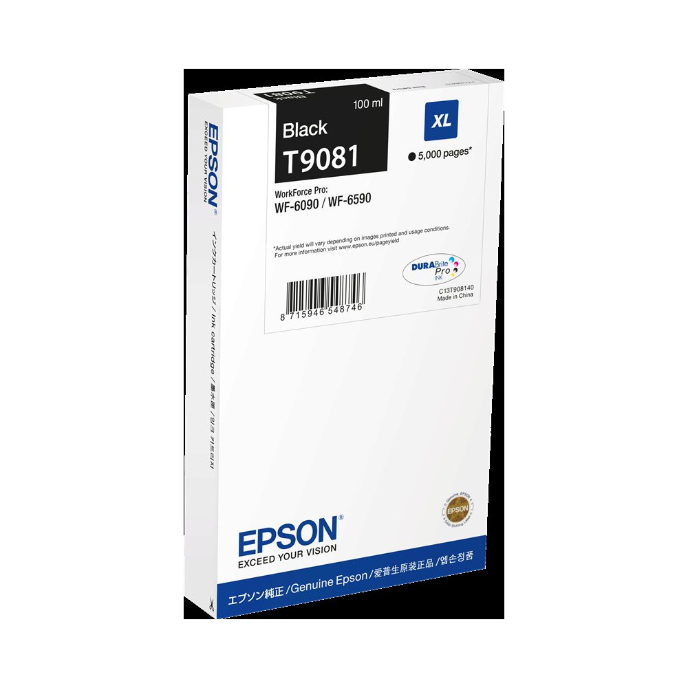 Epson T9081 XL nero Cartuccia d'inchiostro (C13T90814N)