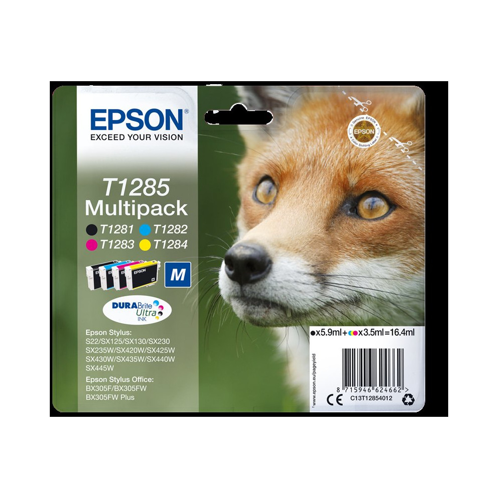 Epson T1285 Multipack nero / ciano / magenta / giallo (C13T12854012)