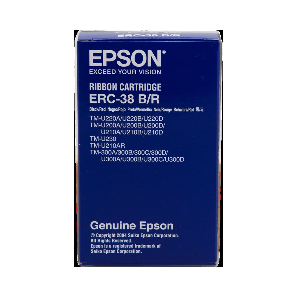 Epson ERC-38 BR nero / Rosso Nastro colorato (C43S015376)