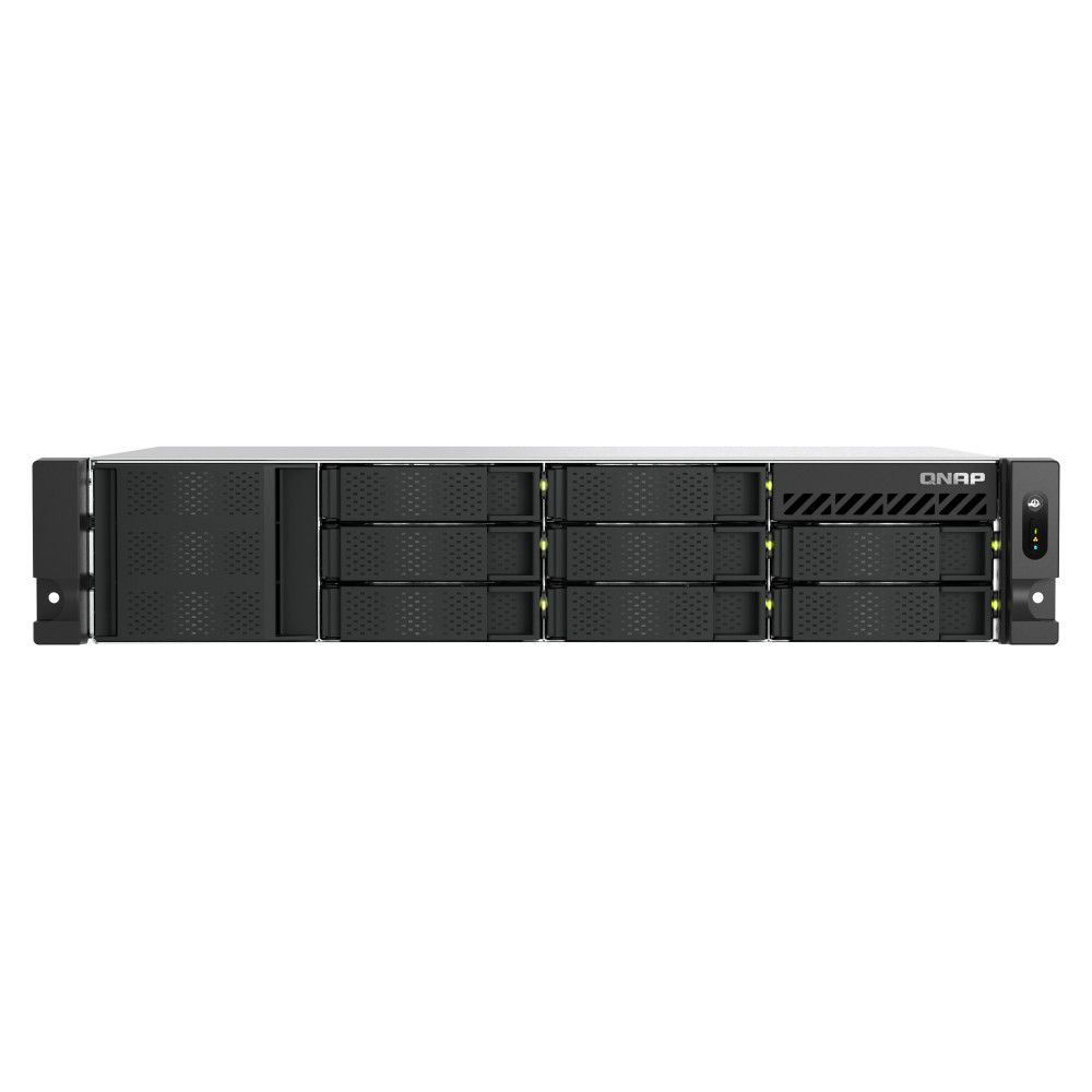 QNAP TS-855EU-RP NAS Armadio (2U) Intel Atom® C5125 8 GB DDR4 0 TB QuTS hero Nero