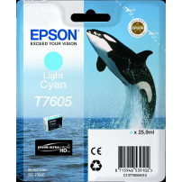 Epson T7605 ciano (chiaro) Cartuccia d'inchiostro (C13T76054010)