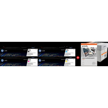 HP + Prindo Universal Papier 2500 Blatt nero / ciano / magenta / giallo / Bianco Value Pack (117A MCVP 02)