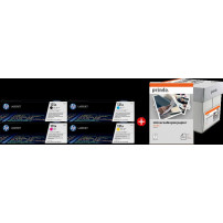 HP + Prindo Universal Papier 2500 Blatt nero / ciano / magenta / giallo / Bianco Value Pack (131A MCVP 01)